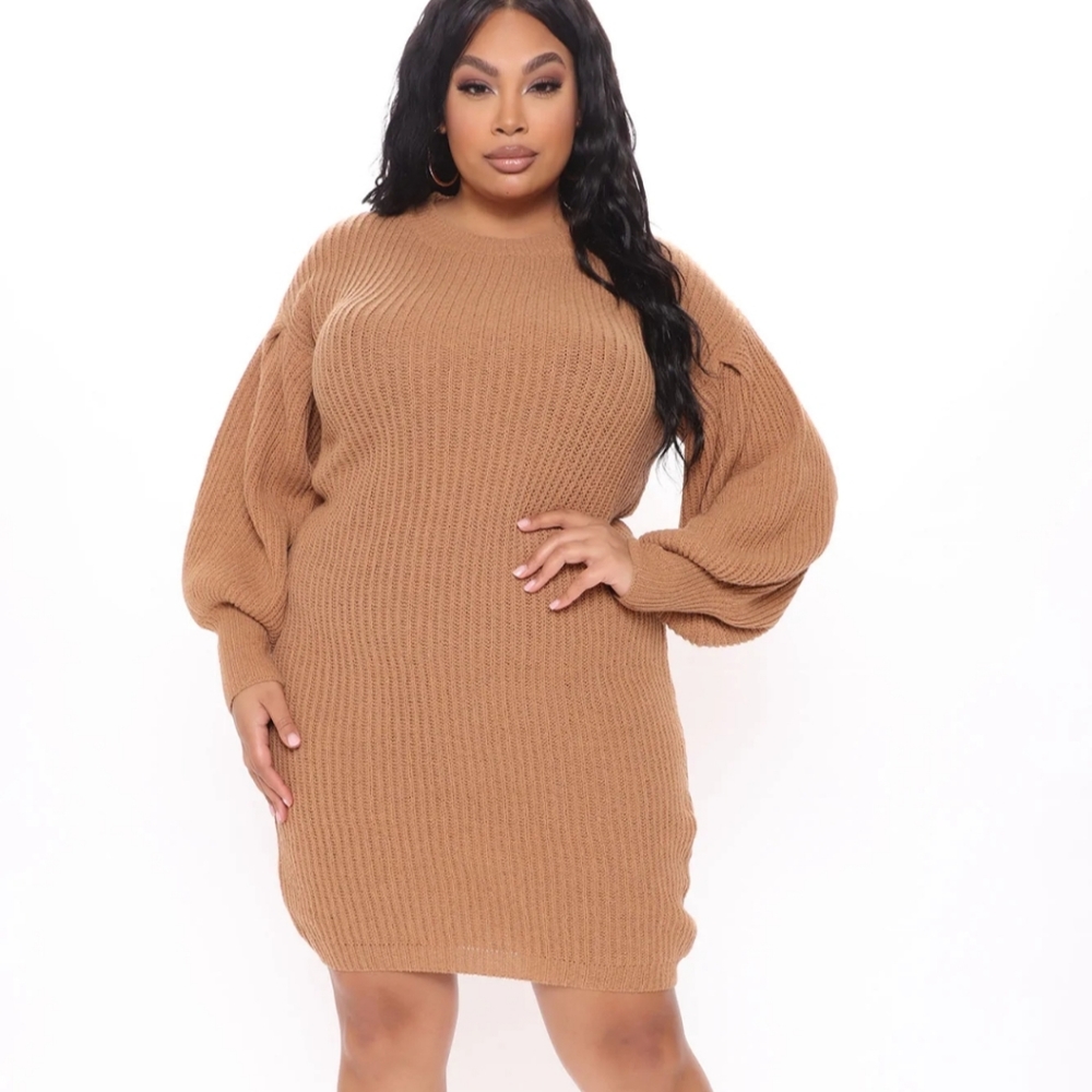 Brown Sweater Dress - Fashion Nova 2X
